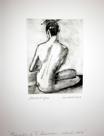 Monotipo20: T. Inamura - 2016 - Plancha16x12cm - Papel 250gr. Canson Guarro - VENDIDO